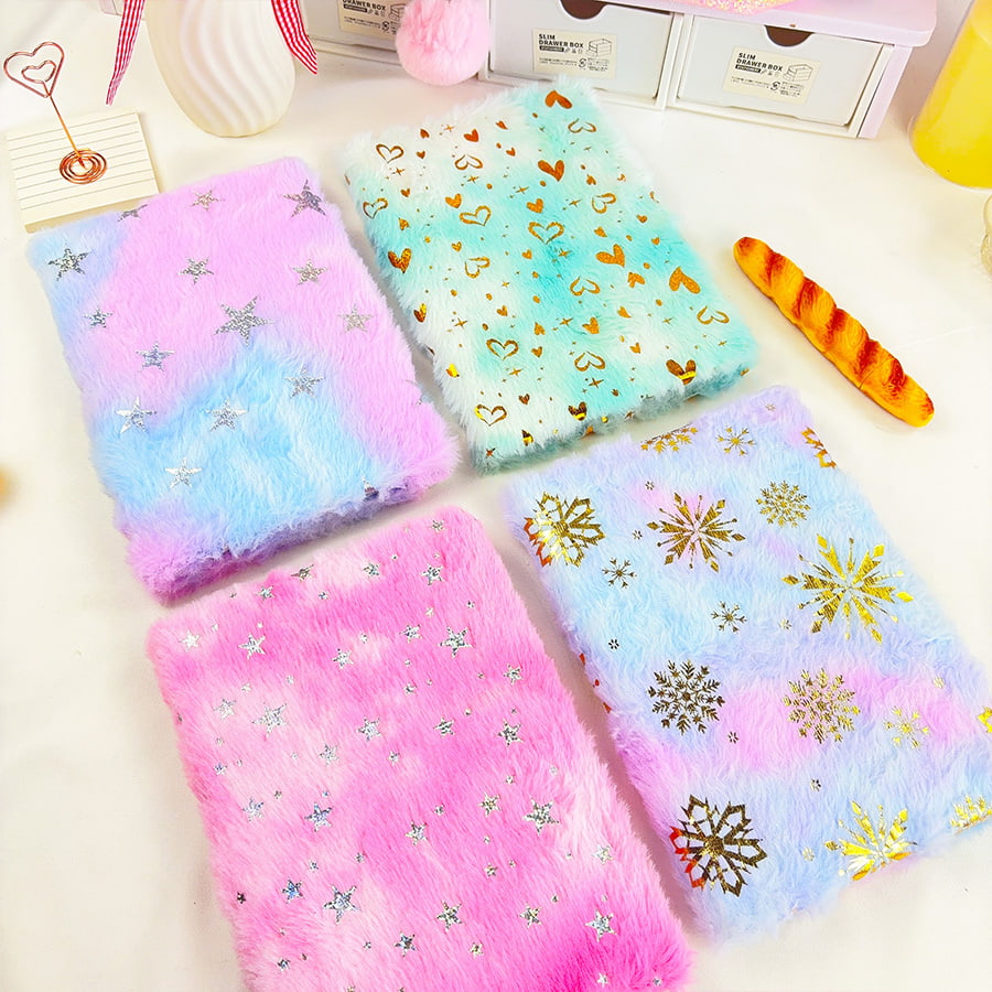 A5 Cute Star Diary Plush မှတ်စုစာအုပ် A5 Cute Star Diary Plush မှတ်စုစာအုပ်