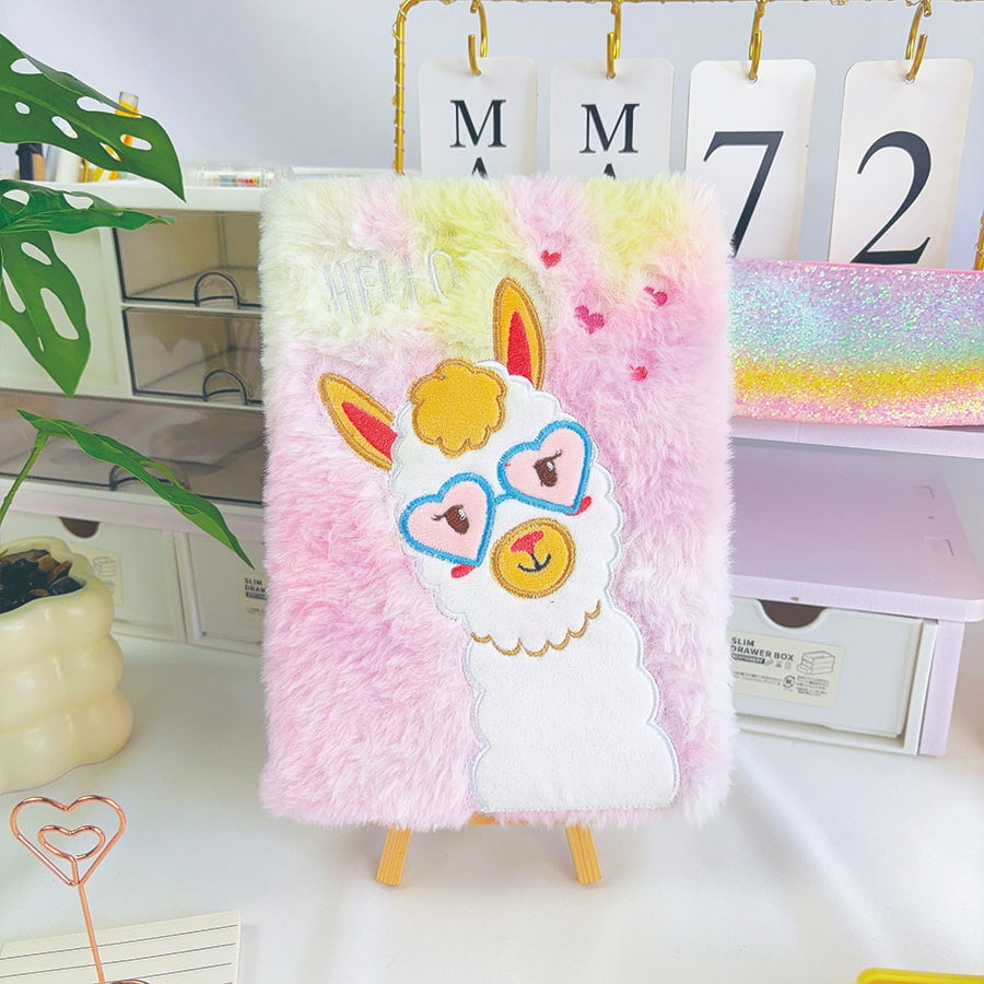 A5 Cute Alpaca Diary Plush မှတ်စုစာအုပ်