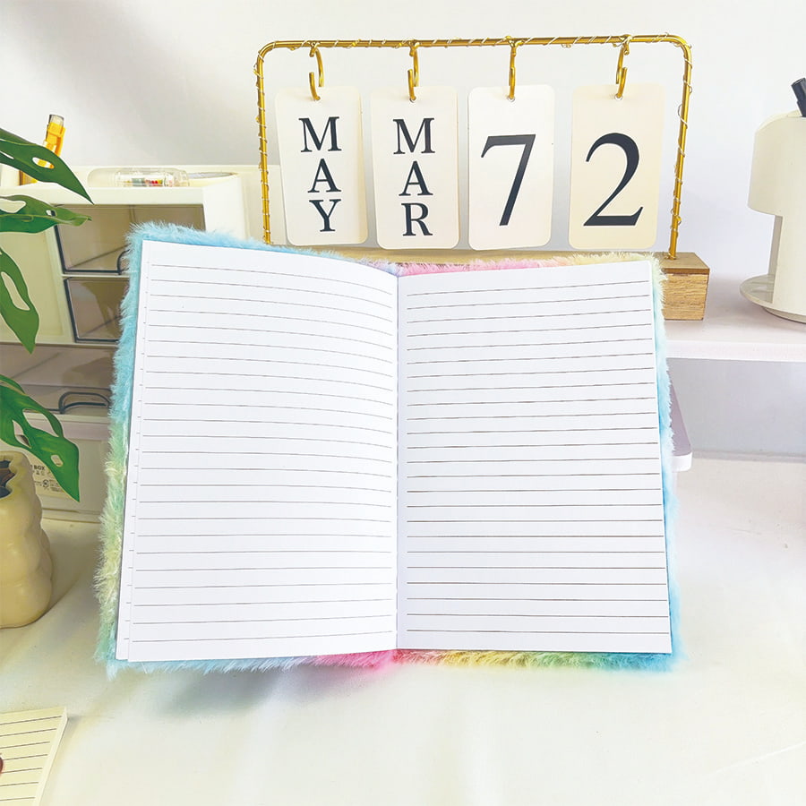 A5 ချစ်စရာကြောင်ဒိုင်ယာရီဒိုင်ယာရီ Plush မှတ်စုစာအုပ်