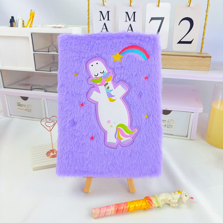 A5 Cute Unicorn Diary Plush မှတ်စုစာအုပ် A5 Cute Unicorn Diary Plush မှတ်စုစာအုပ်