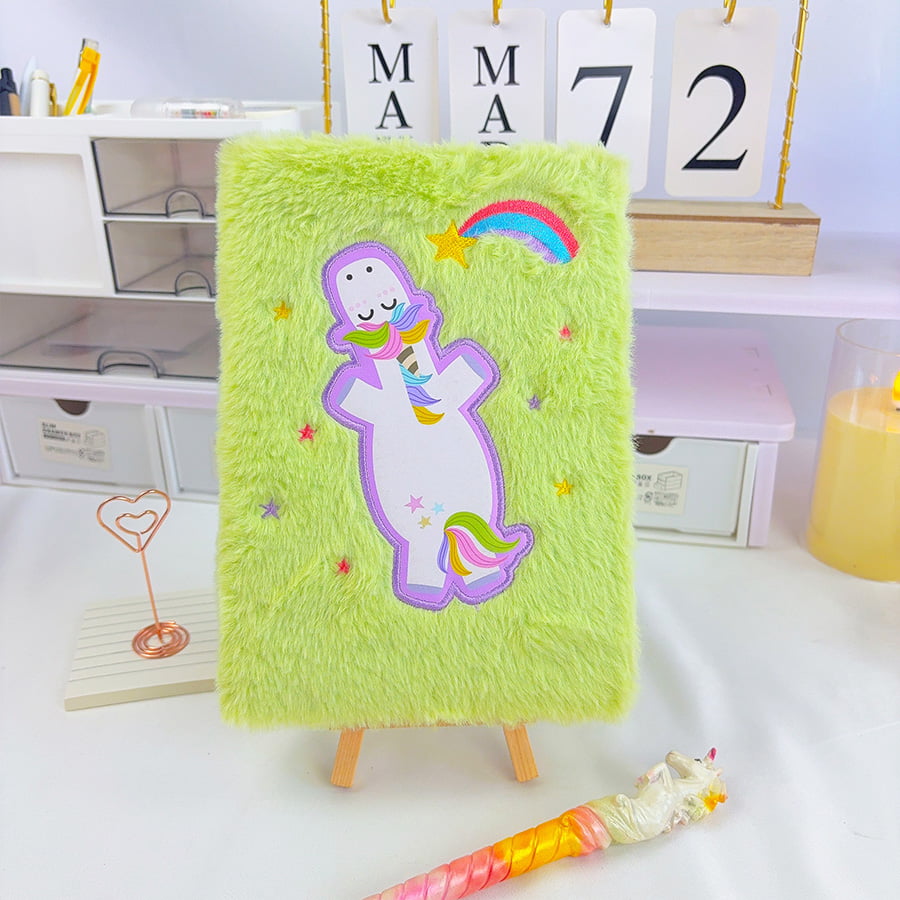 A5 Cute Unicorn Diary Plush မှတ်စုစာအုပ်