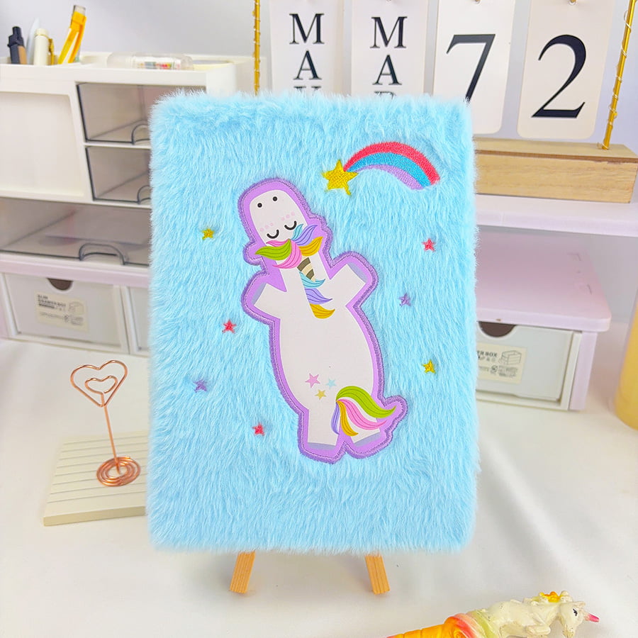 A5 Cute Unicorn Diary Plush မှတ်စုစာအုပ်