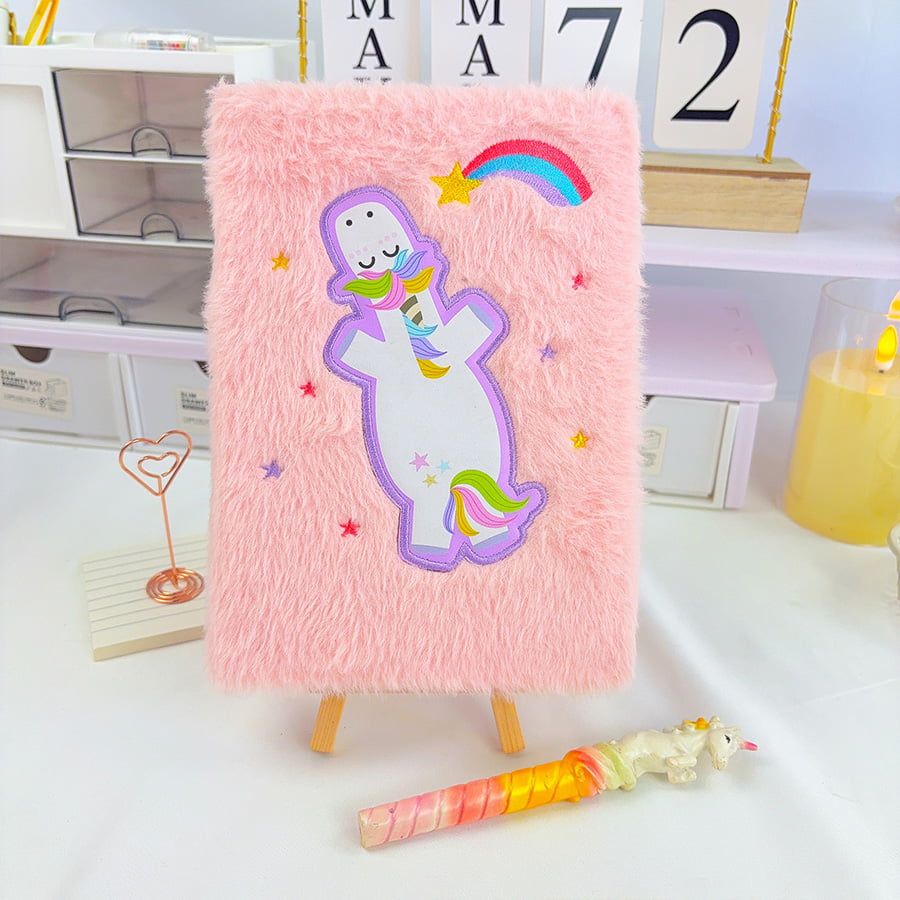 A5 Cute Unicorn Diary Plush မှတ်စုစာအုပ်