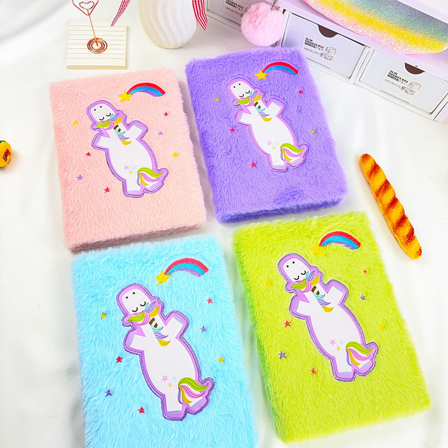 A5 Cute Unicorn Diary Plush မှတ်စုစာအုပ်